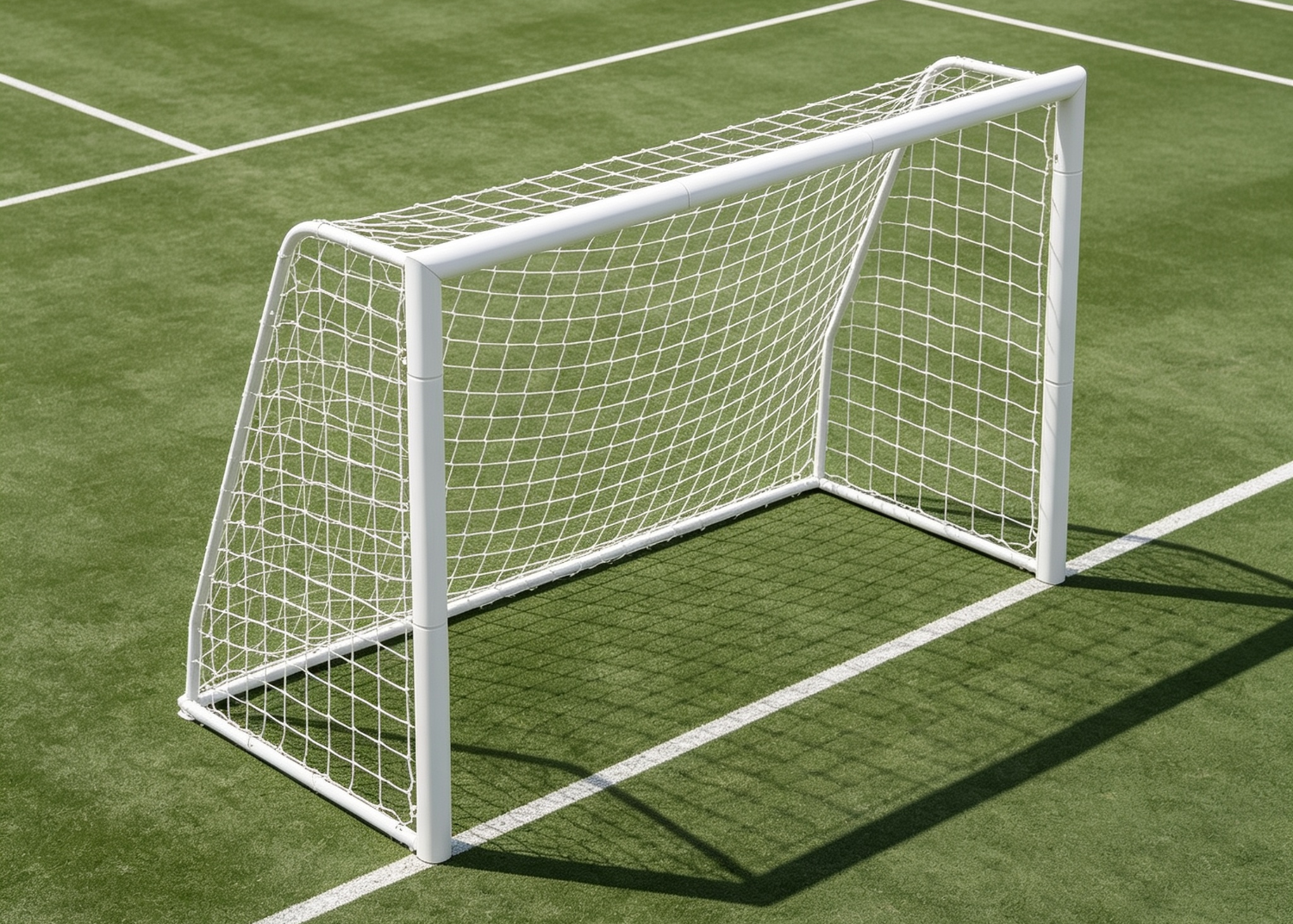 2.4m x 1.6m Soccer Goal with Net – Backyard & Training Use, 80mm steel