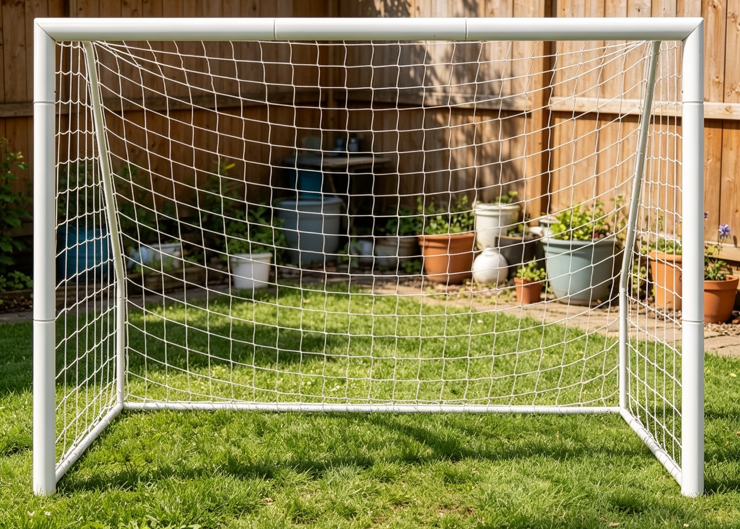 2.4m x 1.6m Soccer Goal with Net – Backyard & Training Use, 80mm steel