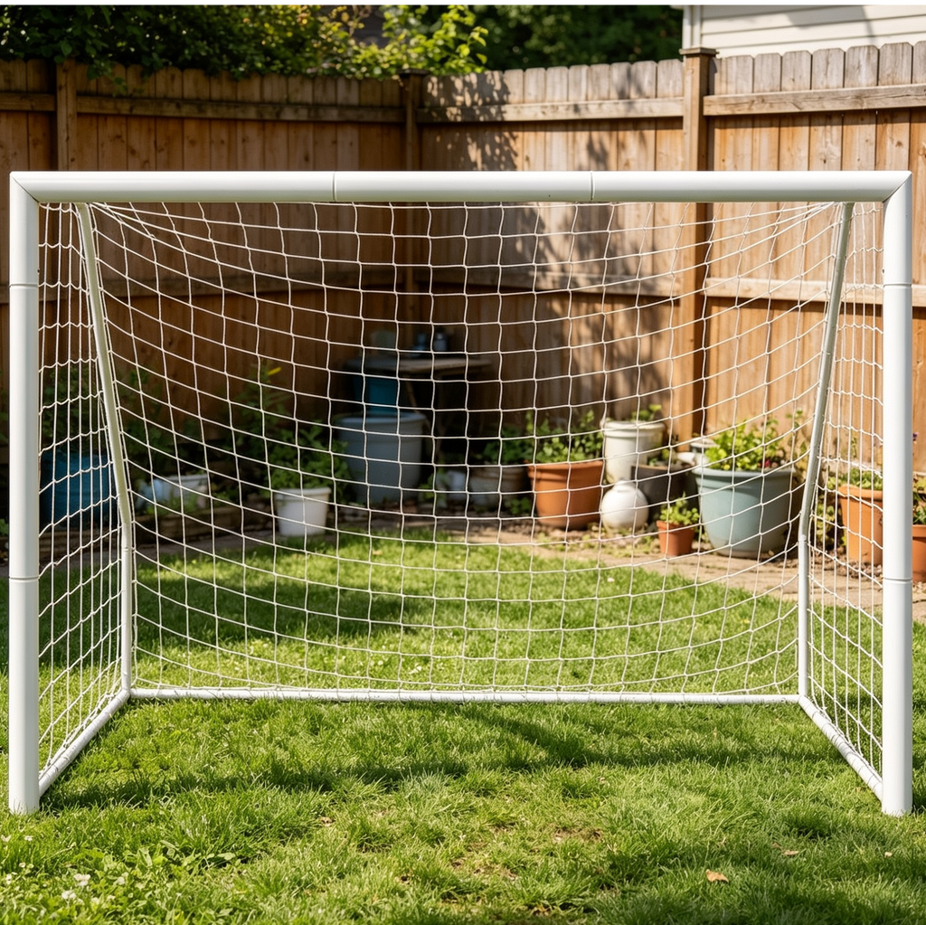 2.4m x 1.6m Soccer Goal with Net – Backyard & Training Use, 80mm steel