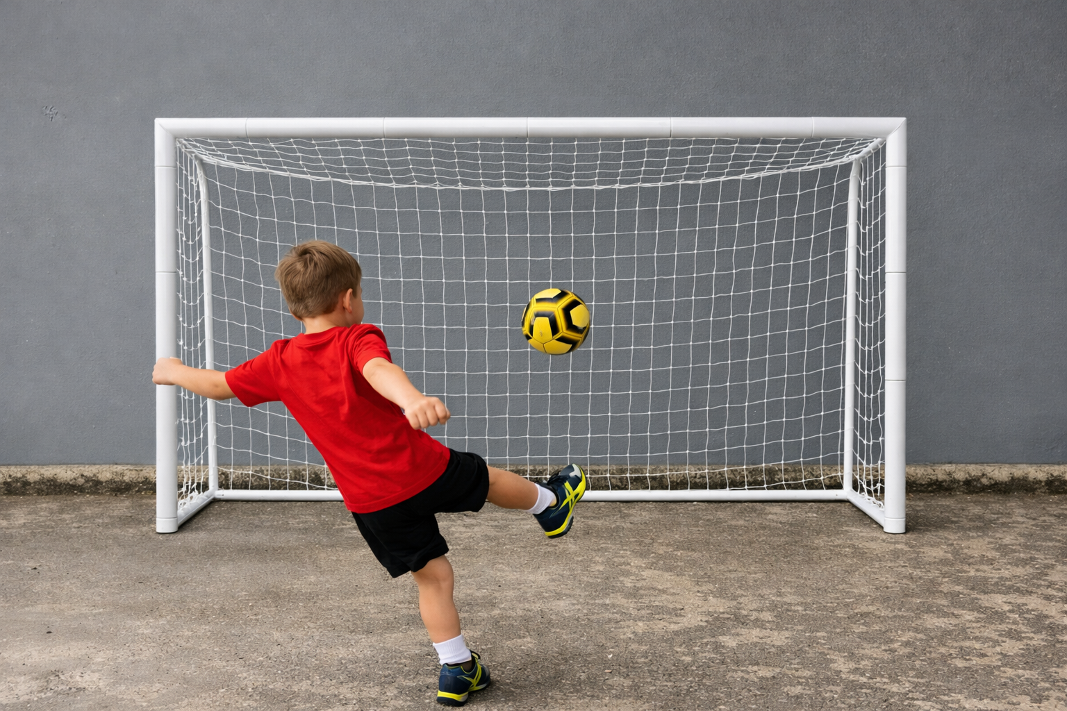2.4m x 1.6m Soccer Goal with Net – Backyard & Training Use, 80mm steel