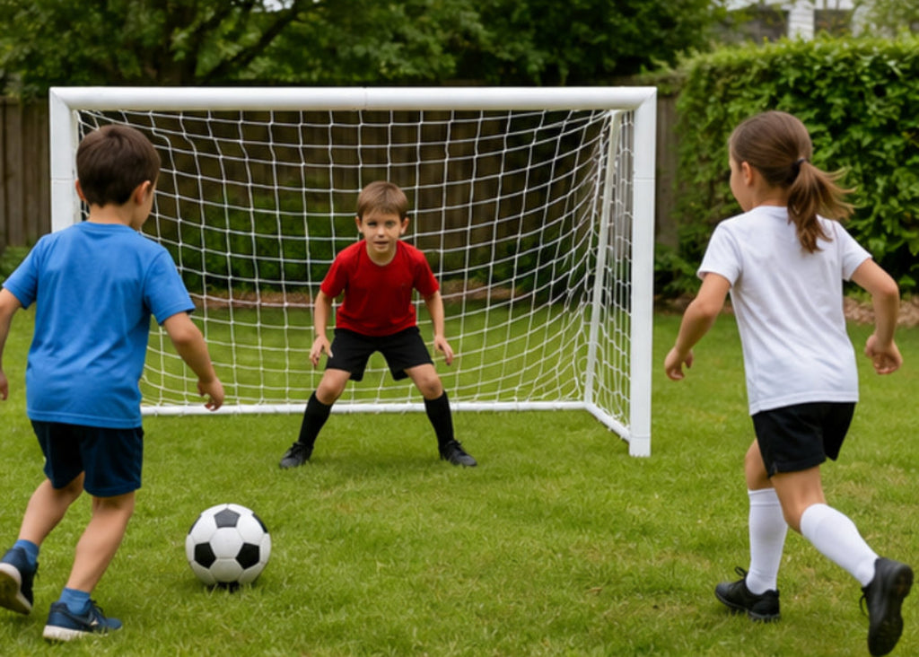 1.8m x 1.2m Soccer Goal with Net – Backyard & Training Use, 80mm steel